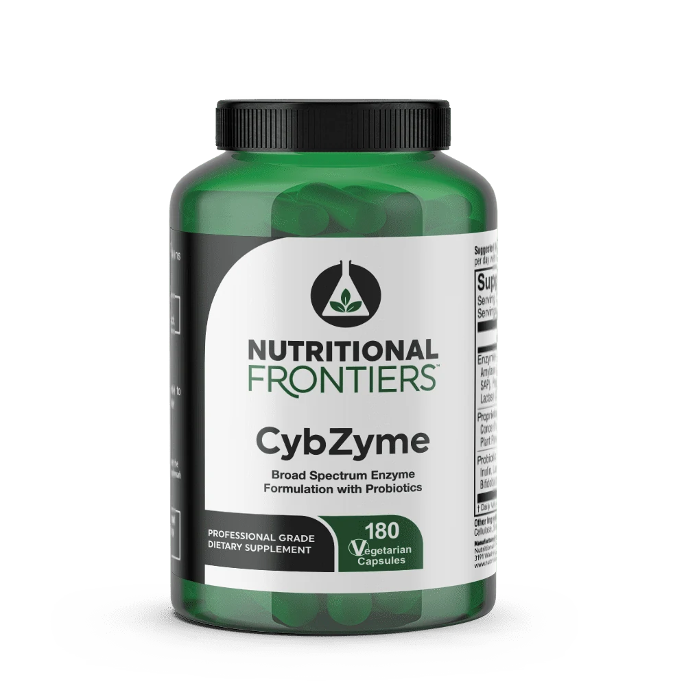 Nutritional Frontiers CybZyme – Broad-Spectrum Digestive Enzymes | 180 Veg Capsules