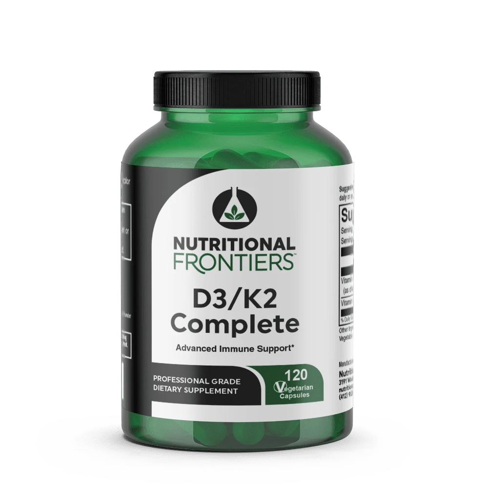 Nutritional Frontiers D3 / K2 Complete – Bone & Arterial Elasticity | 120 Capsules