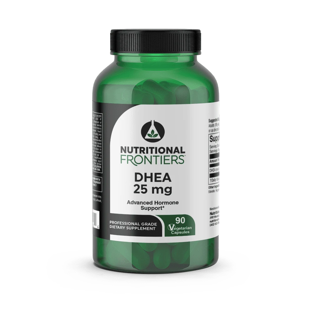 Nutritional Frontiers DHEA 25 mg – Micronized Adrenal Hormone Vitality | 90 Capsules